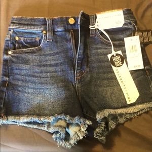 Cutoff denim shorts